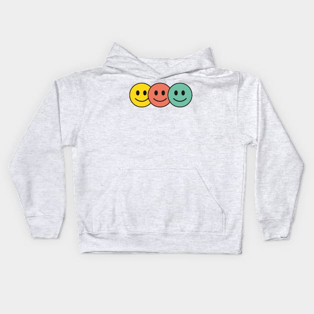 Emoji Smile Kids Hoodie by EmeraldWasp